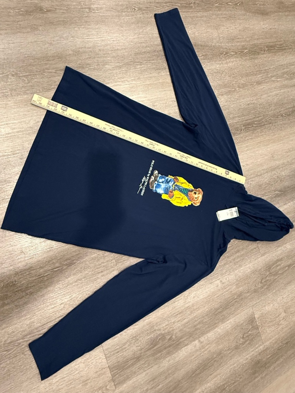 Polo by Ralph Lauren Navy Hoodie Shirt with Polo Bear Graphic
